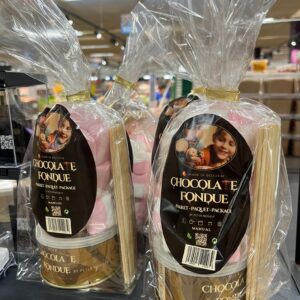 Fondue Gift Pack with mallows and bamboo sticks (12)